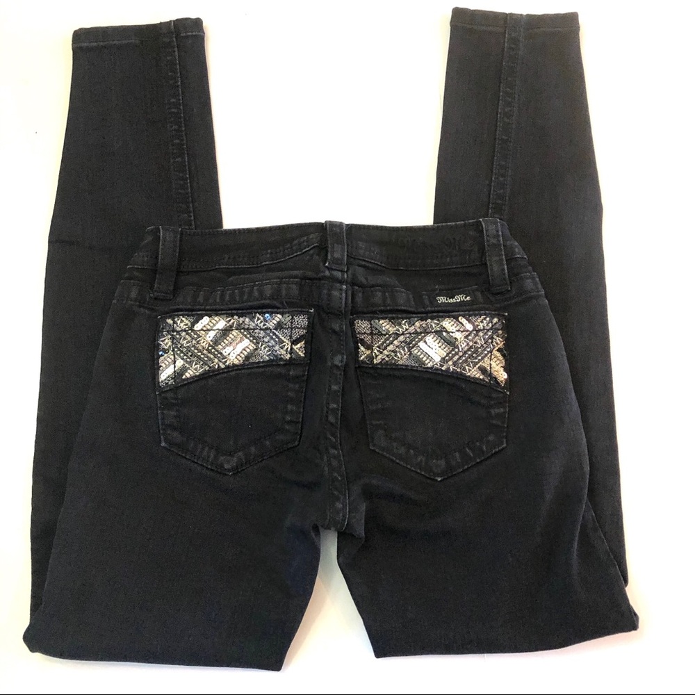 Miss Me Black Skinny Girls Jeans Size 16